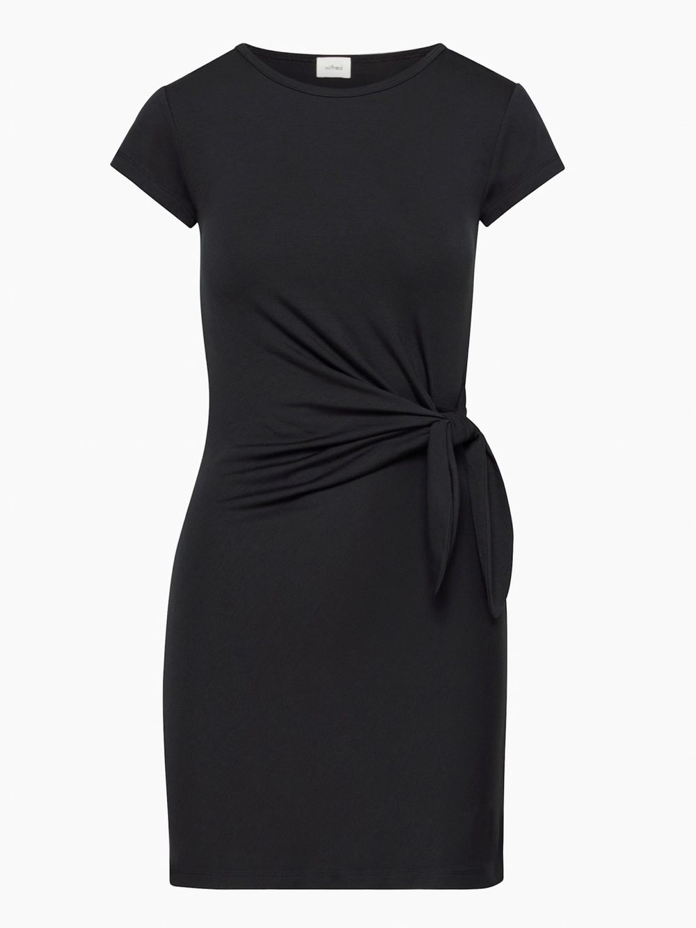 Wilfred Black Side-Tie Fortune Mini Dress